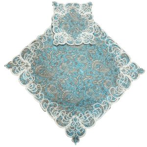 Persian Termeh Pocket Prayer Mat – Small Velvet Janamaz for Travel
