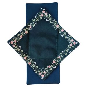 Small Velvet Prayer Mat Bag – Dark Green Portable Janamaz