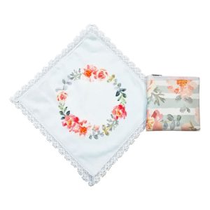 Spring Floral Pocket Prayer Mat – Portable Velvet Janamaz Zipper Bag